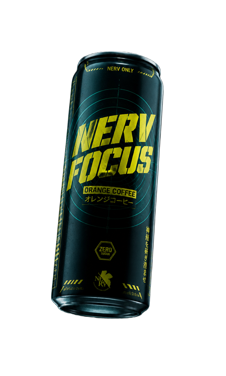 NERV FOCUS Orange Coffee can — zero sugar, caffeine + L-theanine